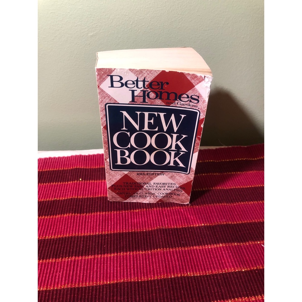 Better Homes and Gardens New Cook Book 10th Edition Paperback Red Plaid 1989
